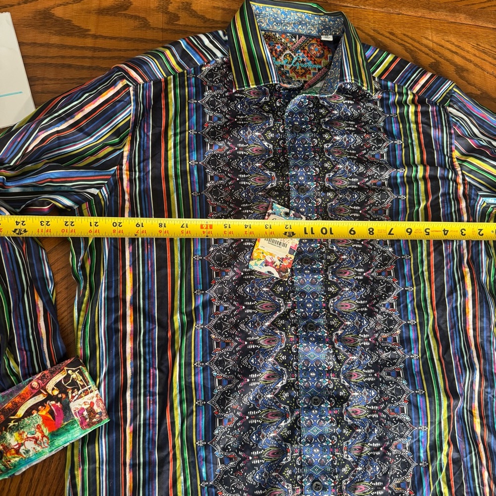 Robert Graham multicolor stripped button down top… - image 3